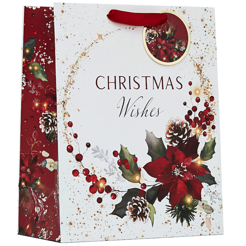 Kardwell Hobbs Christmas Velvet Gift Bag Large PK